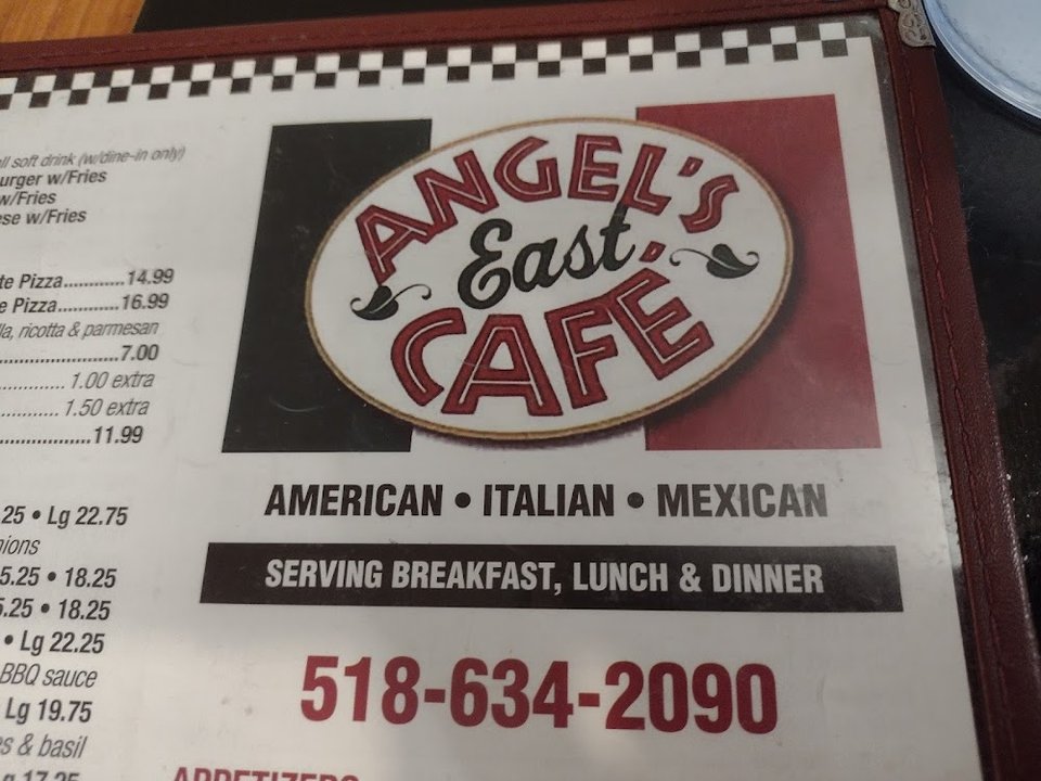 Diner dishes with small plates and dessert.