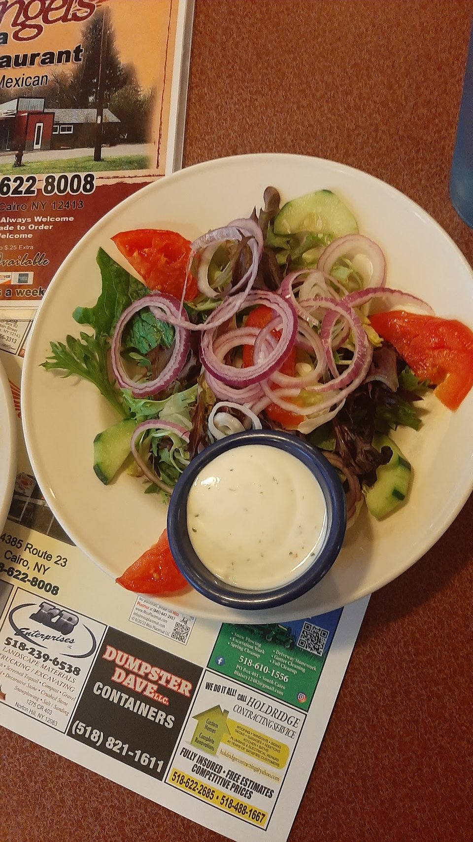 Side Salad with Ranch Dressing